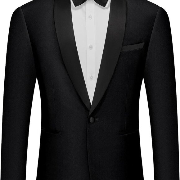 Mens Tuxedo Jacket Shawl Lapel Suit Jacket Slim Fit Blazer Jacket for DinnerPro